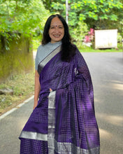 Load image into Gallery viewer, Mangalam - Purple Navy Blue Chequered