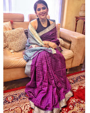 Load image into Gallery viewer, Mangalam - Mangenta & Sea Green Chequered