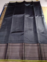 Load image into Gallery viewer, Temple Border Saree Grey