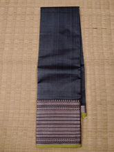 Load image into Gallery viewer, Temple Border Saree Grey