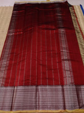 Load image into Gallery viewer, Temple Border Saree Blood Red