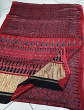Load image into Gallery viewer, Ajrakh Modal Silk Red Tissue Pallu Saree