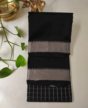 Load image into Gallery viewer, Mangalam - Charcoal Black Chequered