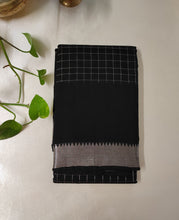 Load image into Gallery viewer, Mangalam - Charcoal Black Chequered