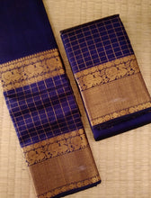 Load image into Gallery viewer, Kanchi Chequered- Navy Blue