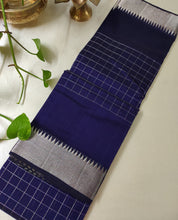 Load image into Gallery viewer, Mangalam - Purple Navy Blue Chequered