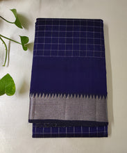 Load image into Gallery viewer, Mangalam - Purple Navy Blue Chequered