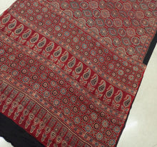 Load image into Gallery viewer, Ajrakh Modal Silk Red