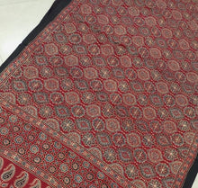 Load image into Gallery viewer, Ajrakh Modal Silk Red
