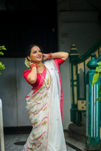 Load image into Gallery viewer, Handwoven Cotton Jamdani -  Lal Paar Sada
