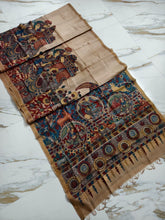 Load image into Gallery viewer, Tussar Silk Pen Kalamkari - Nartaki
