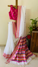 Load image into Gallery viewer, Kapas - Dongaria Cotton White &amp; Pink
