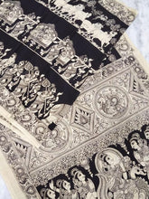 Load image into Gallery viewer, Chenoori Silk Pen Kalamkari - Off White and Black
