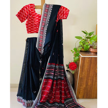 Load image into Gallery viewer, Kapas - Assam Cotton Black &amp; Red
