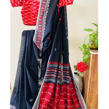 Load image into Gallery viewer, Kapas - Assam Cotton Black &amp; Red
