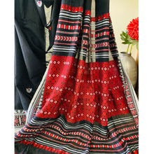 Load image into Gallery viewer, Kapas - Assam Cotton Black &amp; Red
