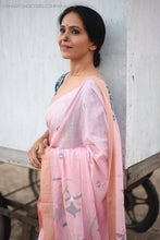 Load image into Gallery viewer, Handwoven Cotton Jamdani -  Golapi

