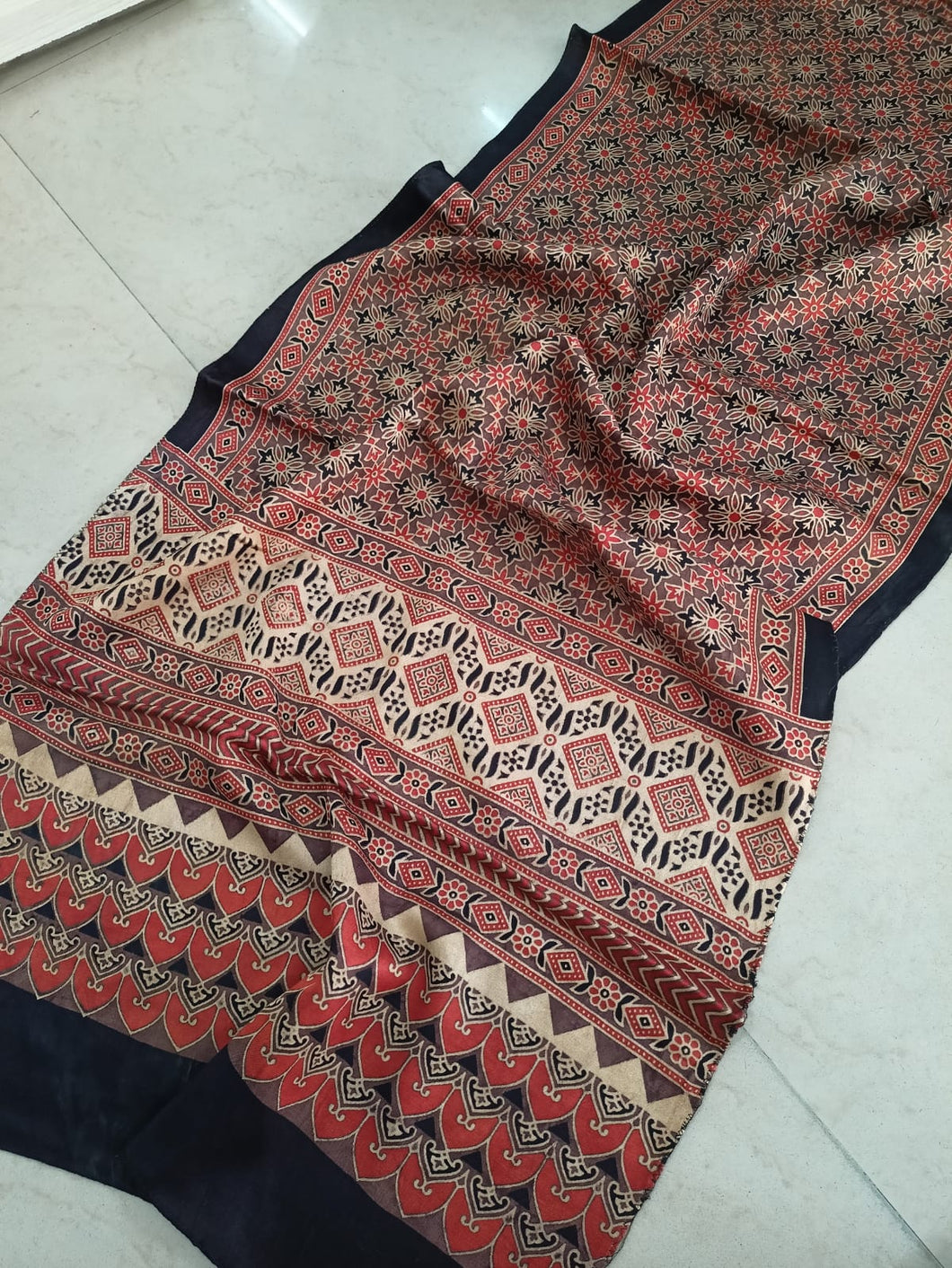 Ajrakh Mashru Silk Stoles