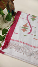 Load image into Gallery viewer, Handwoven Cotton Jamdani -  Lal Paar Sada
