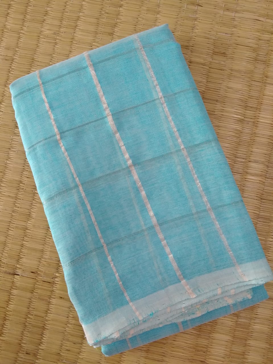 Zari Chequered - Sky Blue