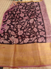 Load image into Gallery viewer, Pure Silk Pen Kalamkari - Off white &amp; Black
