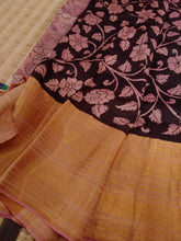 Load image into Gallery viewer, Pure Silk Pen Kalamkari - Off white &amp; Black
