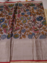 Load image into Gallery viewer, Pure Silk Pen Kalamkari -  Creamy Affair
