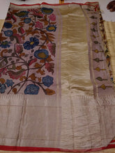 Load image into Gallery viewer, Pure Silk Pen Kalamkari -  Creamy Affair
