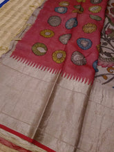Load image into Gallery viewer, Pure Silk Pen Kalamkari -  Creamy Affair
