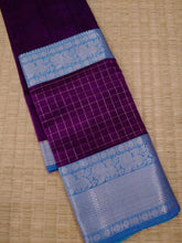 Load image into Gallery viewer, Kanchi Chequered- Dark Purple
