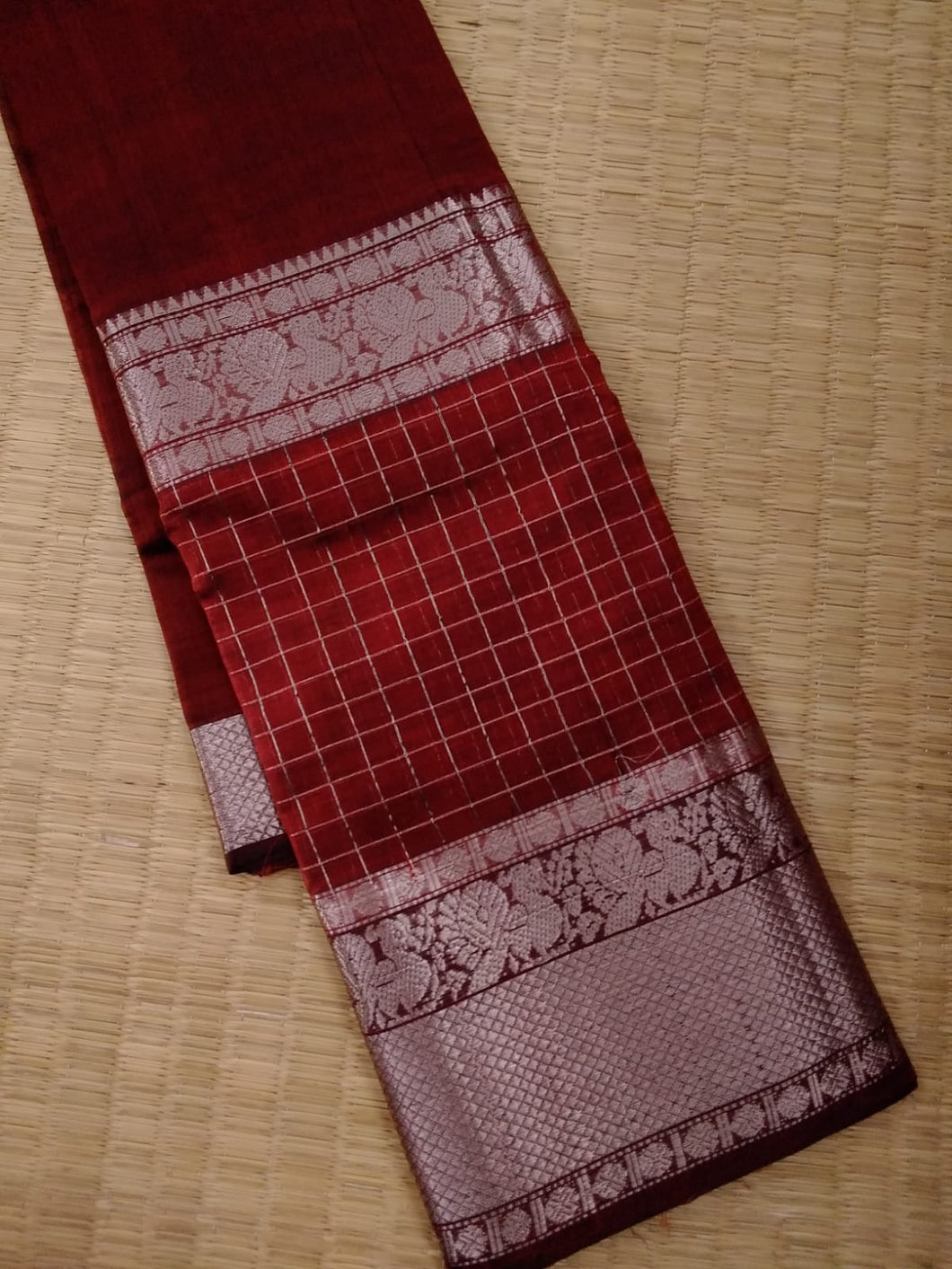 Kanchi Chequered- Maroon