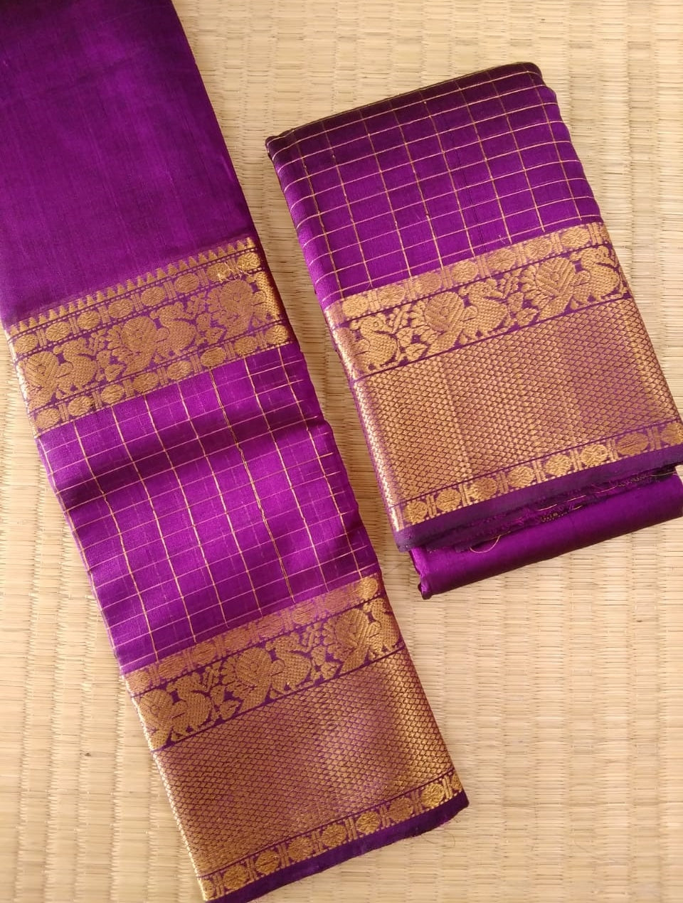 Kanchi Chequered- Magenta